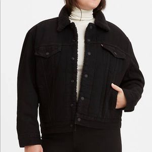 Levi’s Ex-Boyfriend Sherpa Trucker Jacket, Black, S